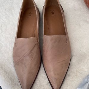 NIB FRYE KENZIE VENETIAN Leather Pointed Toe Slip On Slide Flats